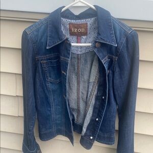 Izod Blue Denim Jean Jacket Classic Style